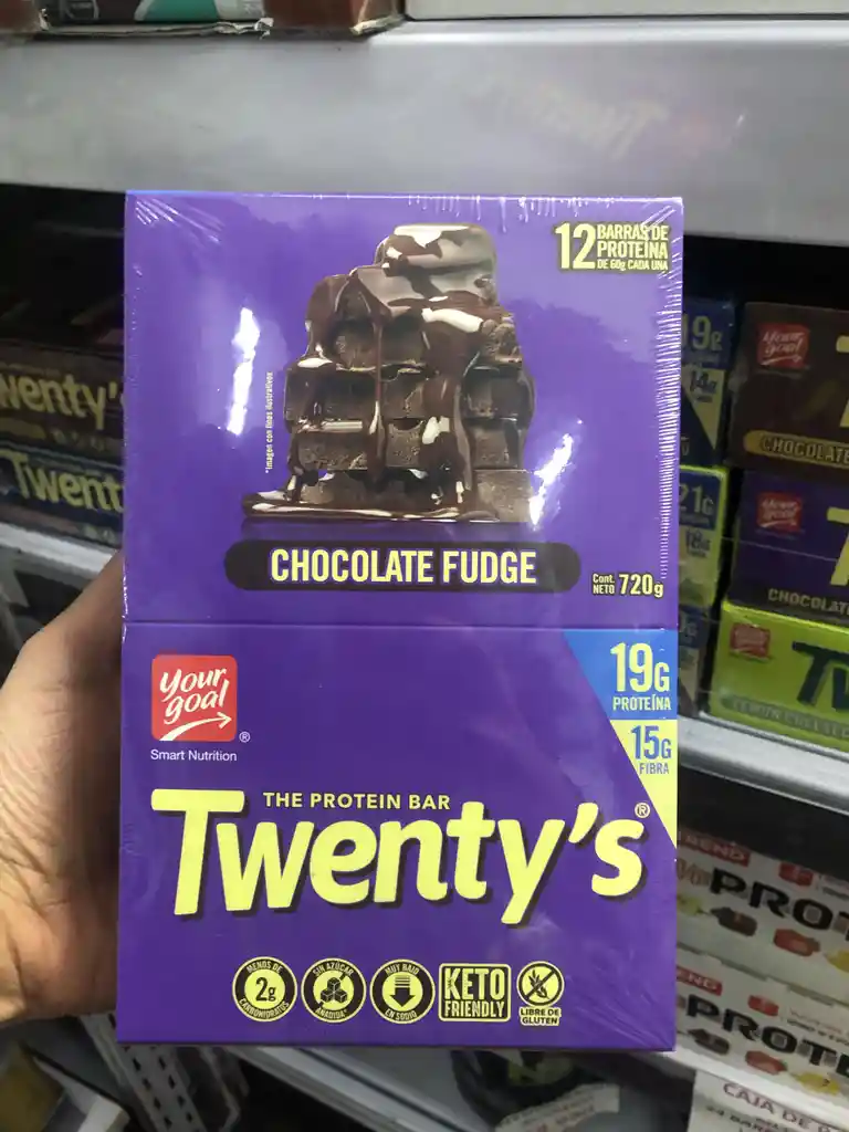 Caja Barra Twentys Your Goal Chocolate Fudge 12 Unidades