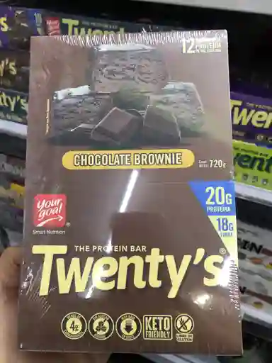 Caja Barra Twentys Your Goal Chocolate Brownie 12 Unidades