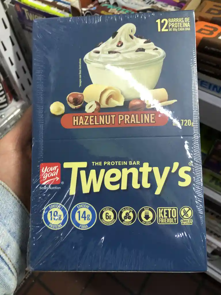Caja Barra Twentys Your Goal Hazelnut Praline 12 Unidades