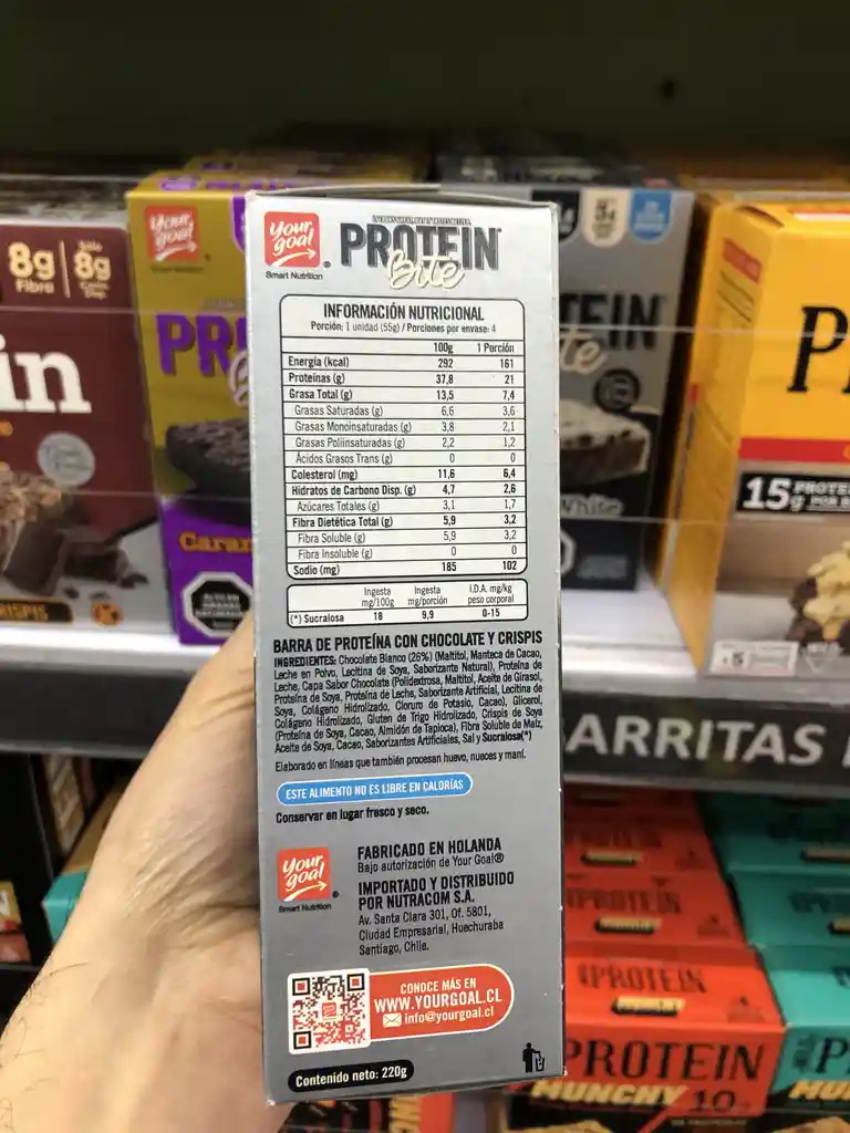 Caja 4 Barras Protein Bite Your Goal Black White