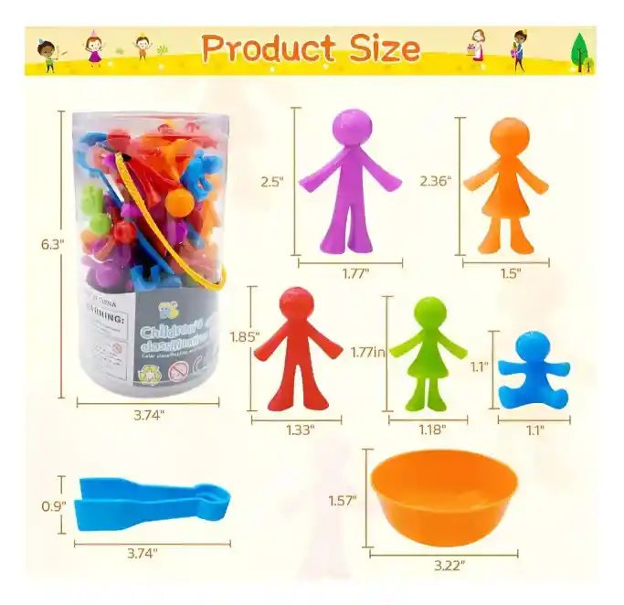 Juego Didáctico Niños Educativo Aprender Colores Montessori Varios