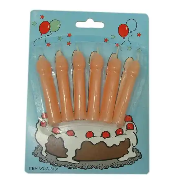 Despedida De Soltera Velas Pene 6 Unidades