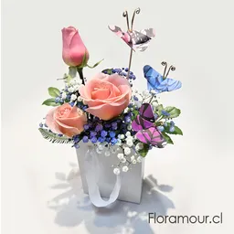 Bolsa De Mariposas Origami Y Rosas