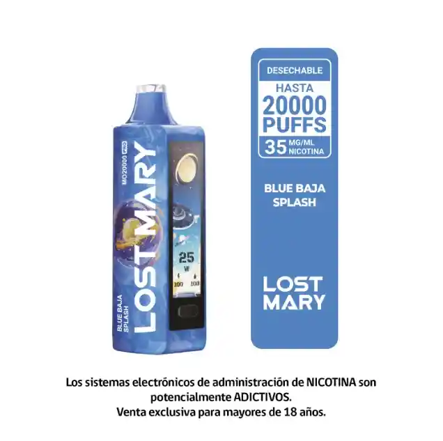 Vape Desechable Lost Mary 20.000 Puffs - Blue Baja Splash