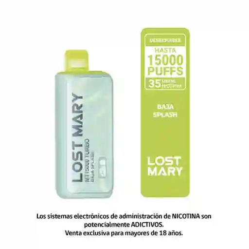 Vape Desechable Lost Mary 15.000 Puffs - Baja Splash