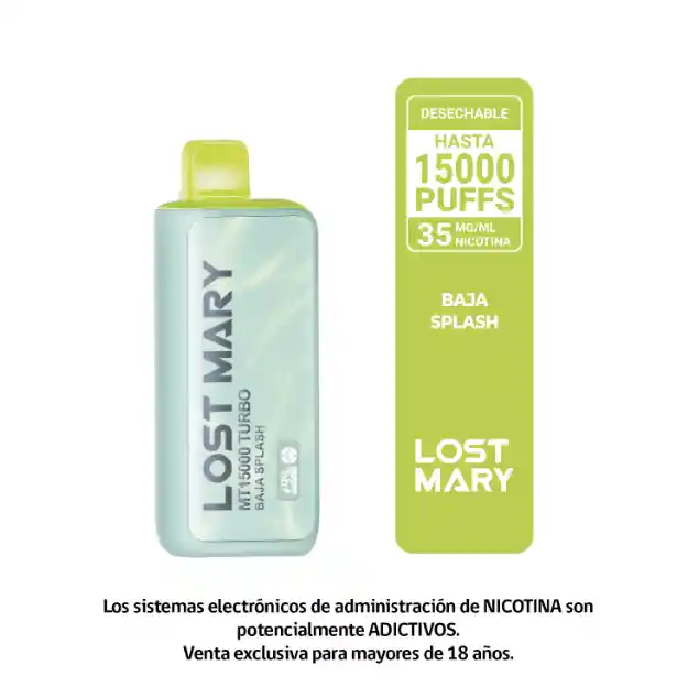 Vape Desechable Lost Mary 15.000 Puffs - Baja Splash