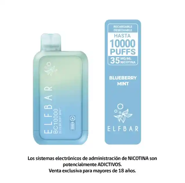 Vape Desechable Elfbar 10.000 Puffs - Blueberry Mint