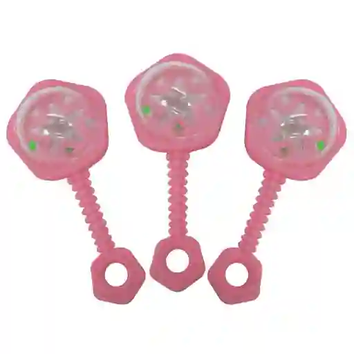 Chiche Baby Shower Sonajero Rosado 4 Unidades