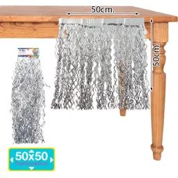 Cortina Mesa Metal Plata 50x50