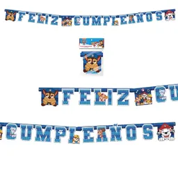 Guirnalda Feliz Cumpleaños Paw Patrol