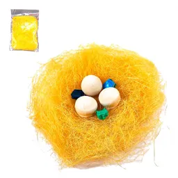 Decoracion Pascua Paja Amarilla