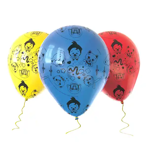 Globo Impreso Plim Plim 12 Unidades