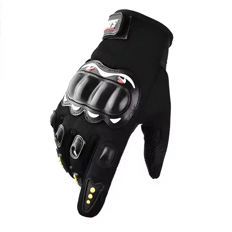 Guantes Tácticos Para Motocicleta O Bici Nudillos Extra Duros Reforzados Correa Con Dedos Color Negro Talla Xl