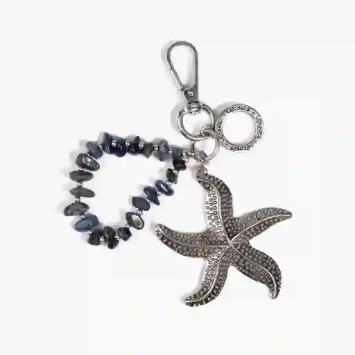 Llavero Estrella De Mar Plateado