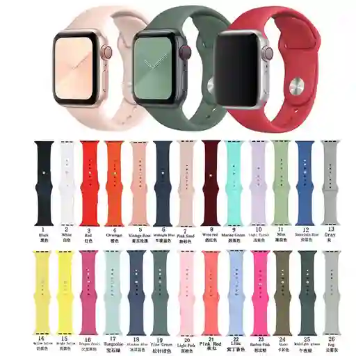 Correa Silicona Para Smartwatch 38-40-41 Mm