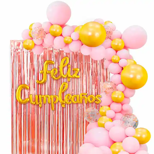 Globo Mylar/latex F.c. 74 Pzas. Rosa