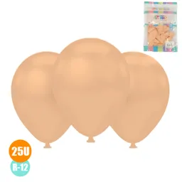 Globo 12 M.g. Pastel Naranja X 25
