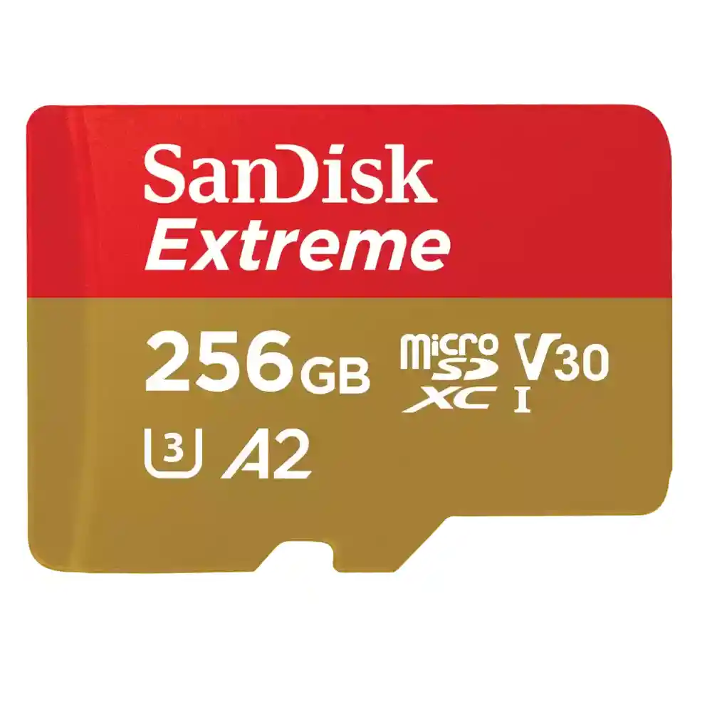 Memoria Microsdxc 256gb Sandisk Extreme U3 A2 V30 4k Uhd2 Lectura 190mb/s Escritura 130mb/s