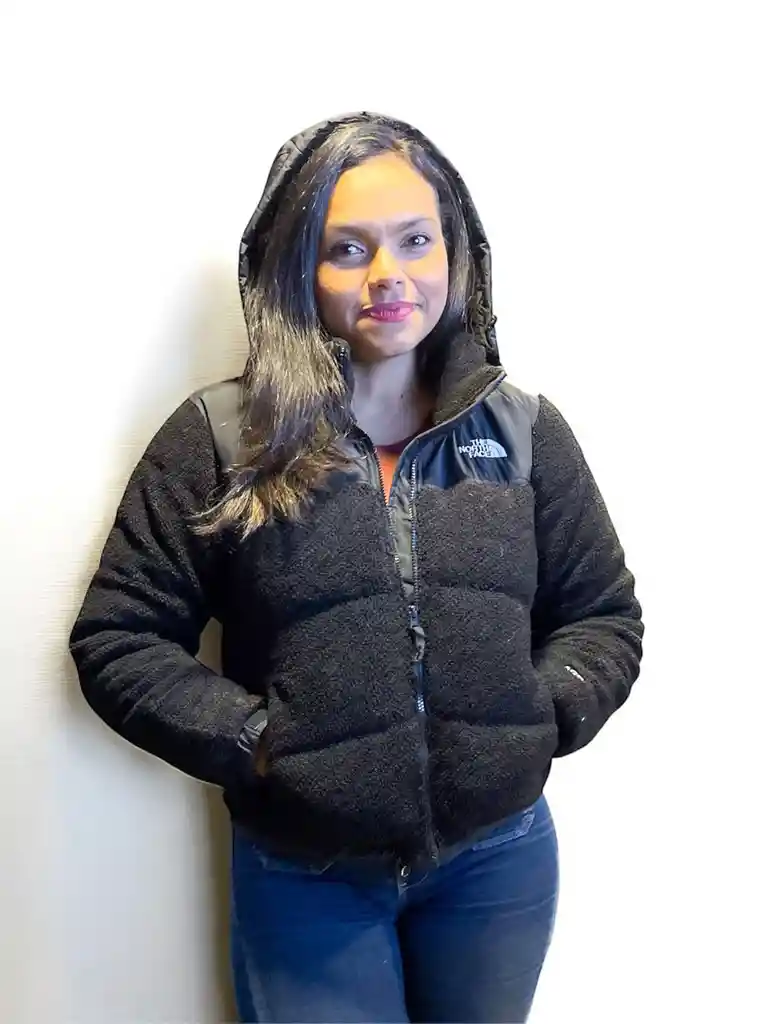 Chaqueta Teddy North Negra -talla L