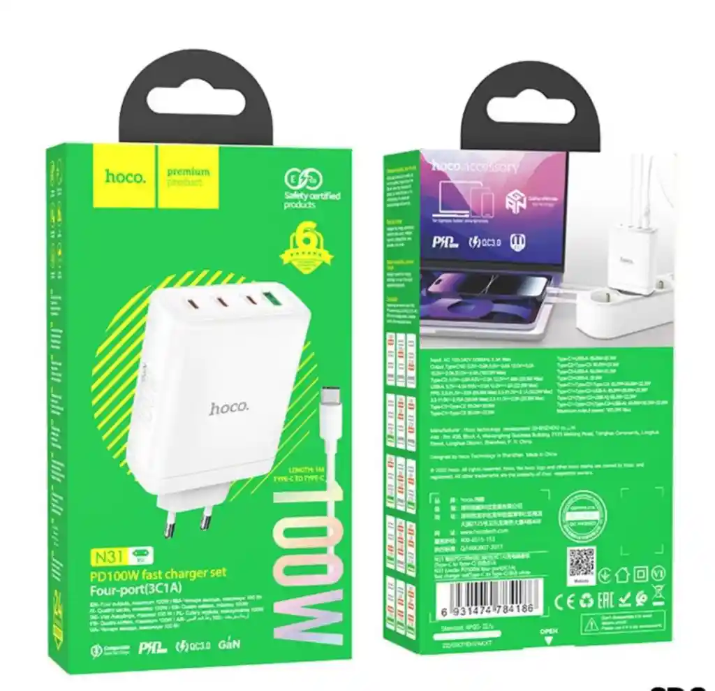 Cargador Hoco De 100w