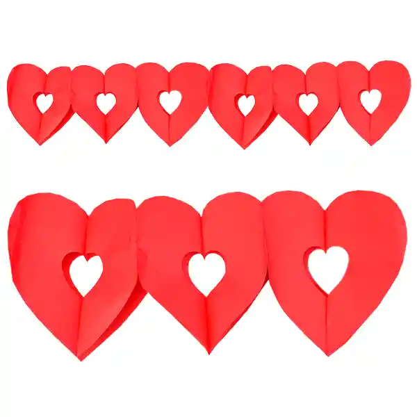Guirnalda Corazon Rojo 2 Mts