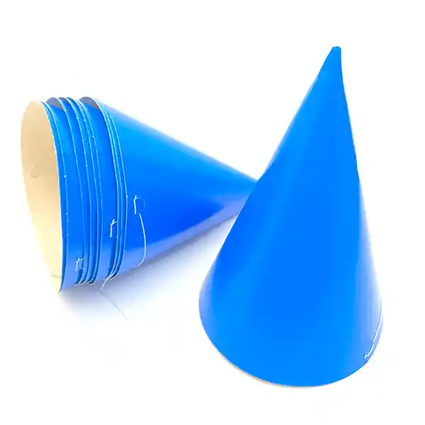 Gorro Conico Azul X10