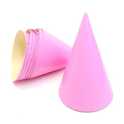 Gorro Conico Rosado X10