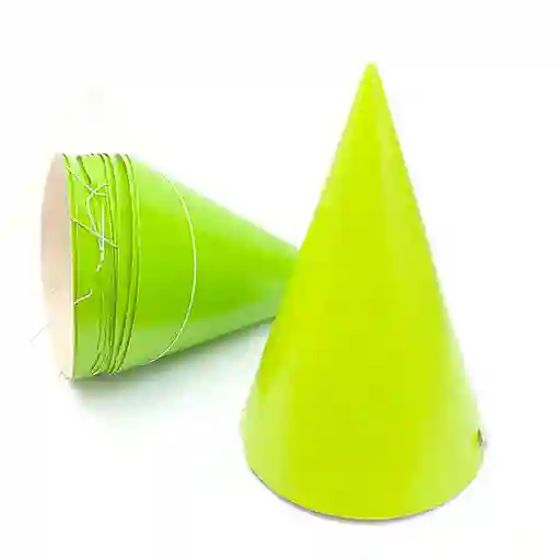 Gorro Conico Verde Lima X10