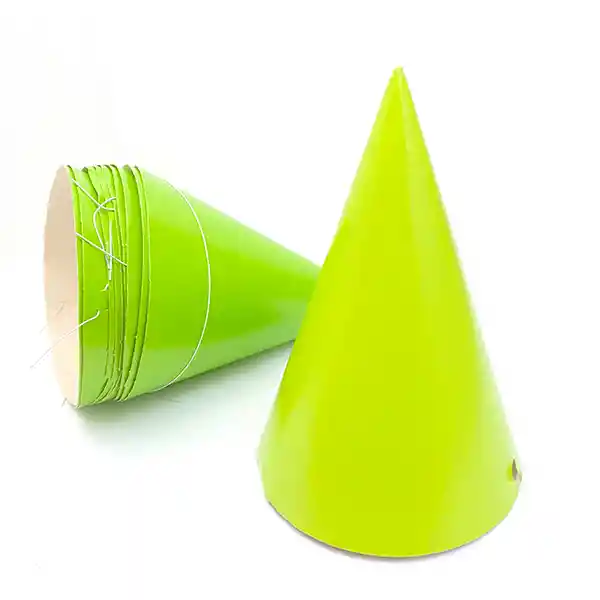 Gorro Conico Verde Lima X10