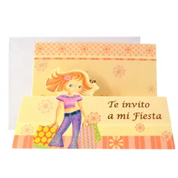 Tarjeta Invitacion Dobla-troquel Glitter 6 Unidades