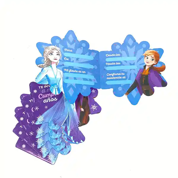 Tarjeta Invitacion Frozen Nord 6 Unidades