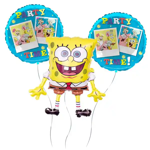 Set Globos Mylar Bob Esponja 3 Unidades