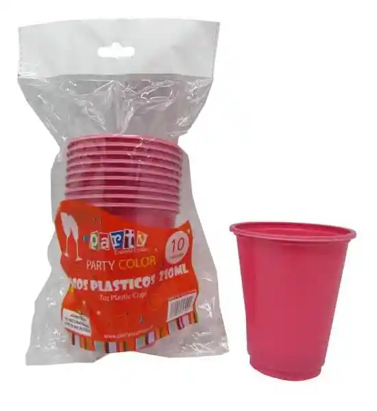 Vaso 7oz Fucsia X10 P.color