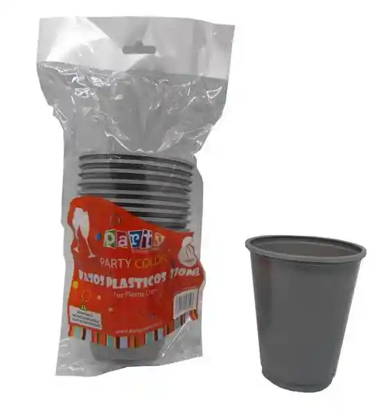 Vaso 7oz Plata X10 P.color