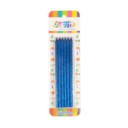 Velon Glitter Azul 14 Cm