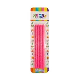 Velon Glitter Rosado 14 Cm