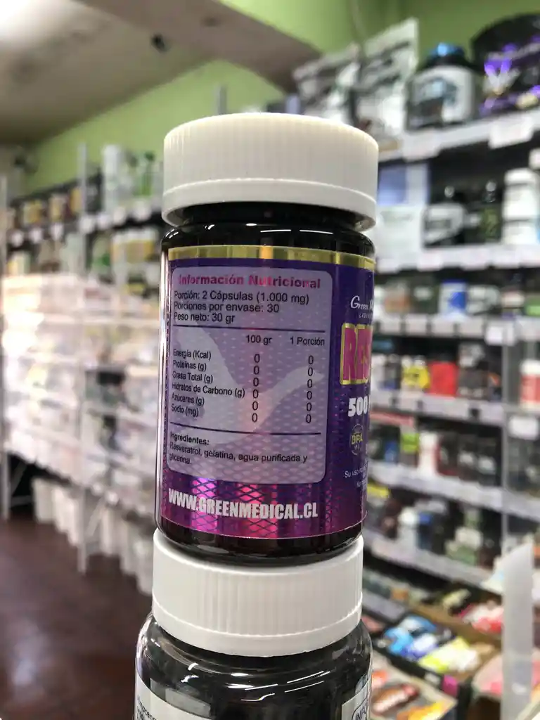 Resveratrol 500mg 60 Caps Green Medical