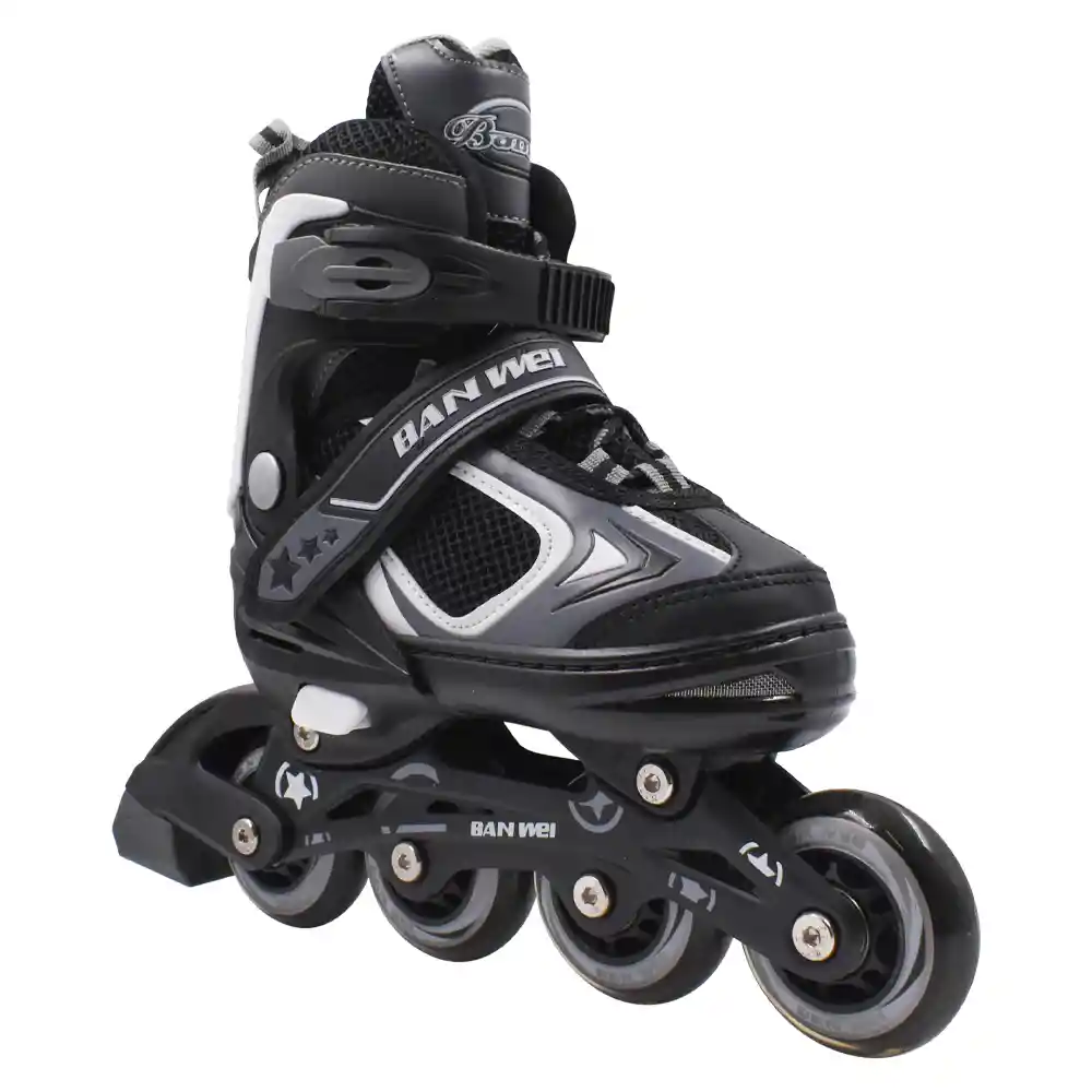 Patines En Línea Ban Wei Iris-201 Negro Talla 31-34