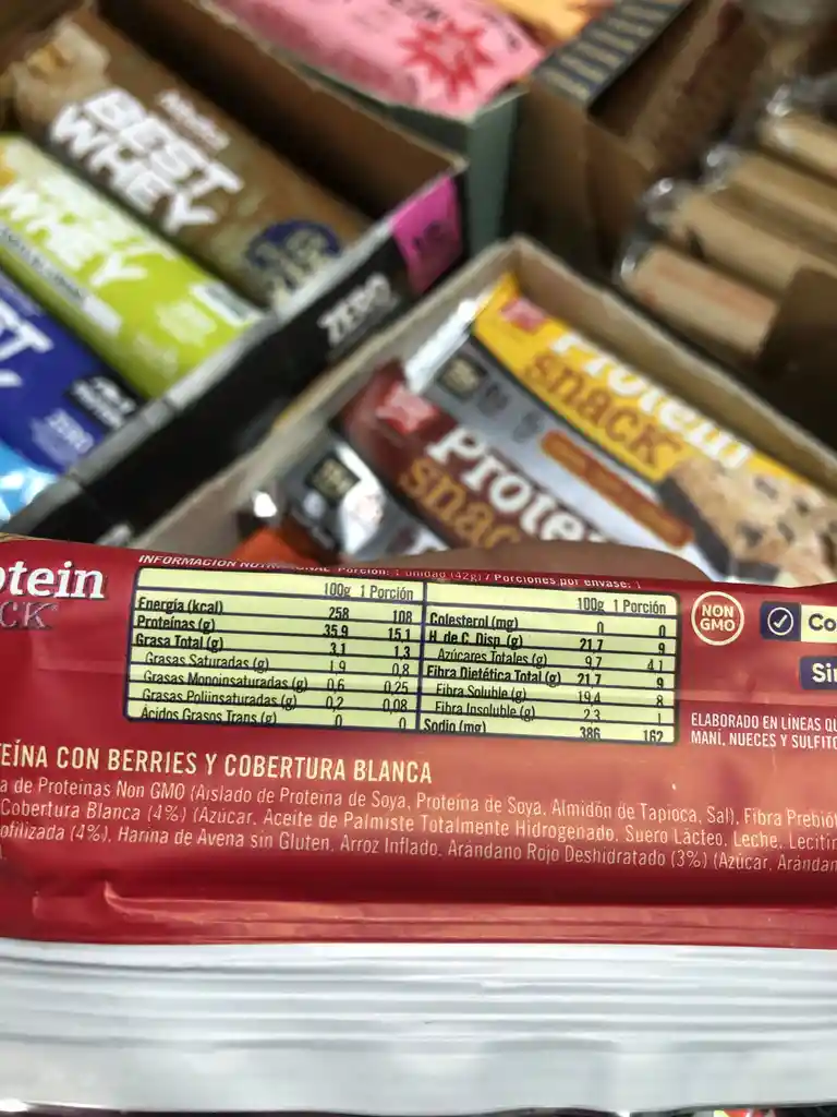 Barras Protein Snack Your Goal Berries White Glaze