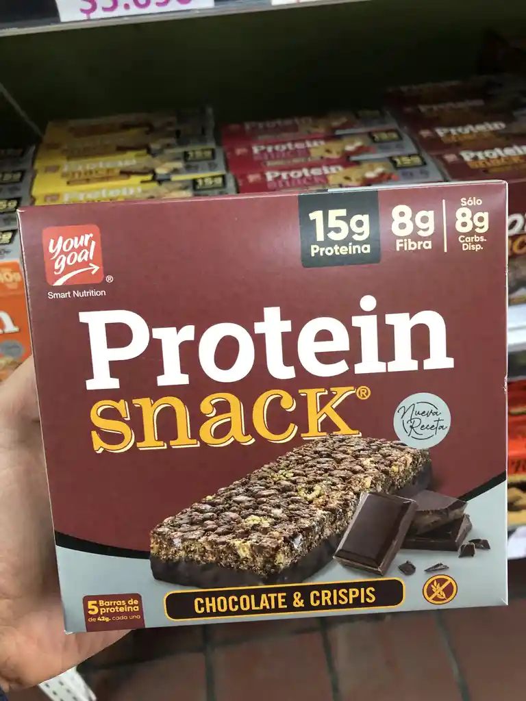 Caja 5 Barras Protein Snack Your Goal Chocolate Crispis