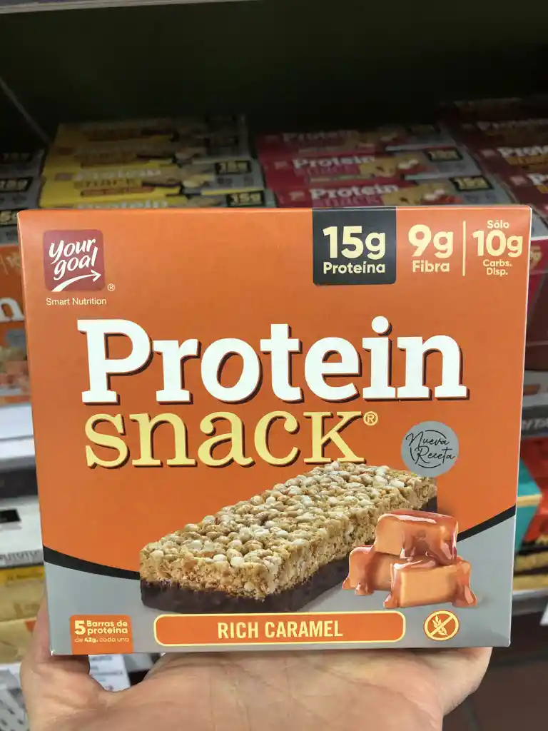 Caja 5 Barras Protein Snack Your Goal Rich Caramel