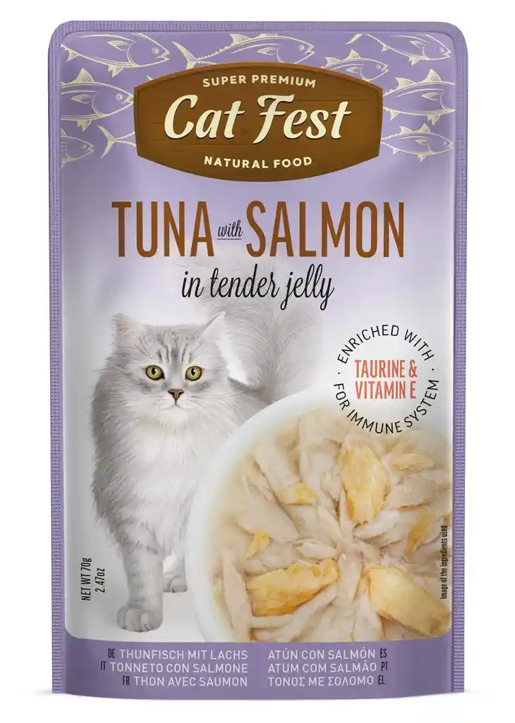 Cat Fest Pouch Tuna With Salmon 70 Gr
