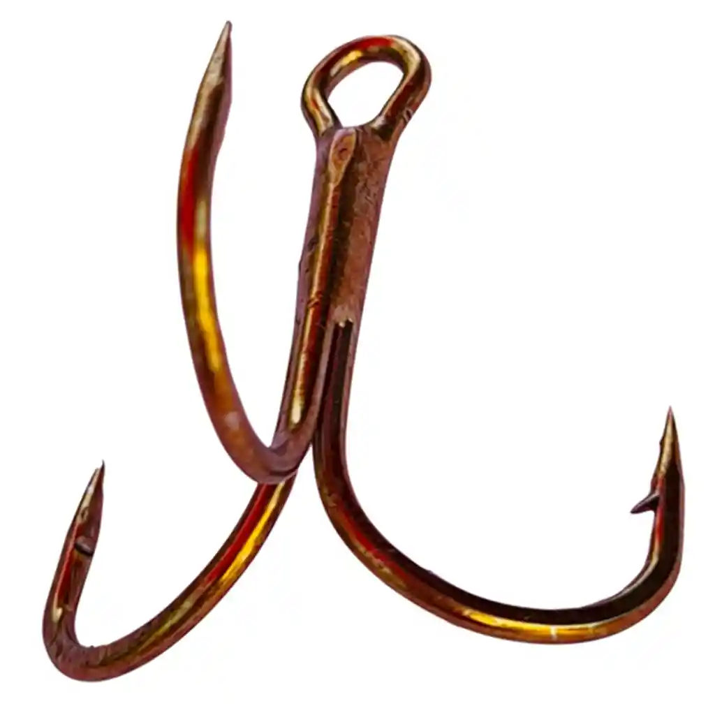 Anzuelo Silve Wave Triple #1 30mm 1,3gr Con Ojo Bronce Sobre Con 10 Anzuelos Pesca