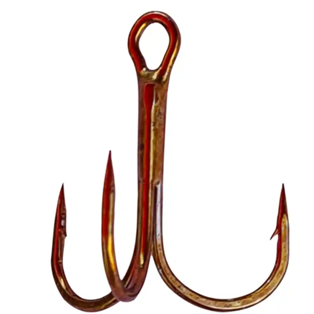 Anzuelo Silve Wave Triple #1 30mm 1,3gr Con Ojo Bronce Sobre Con 10 Anzuelos Pesca