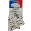 Anzuelo Silve Wave Triple #1 30mm 1,3gr Con Ojo Bronce Sobre Con 10 Anzuelos Pesca