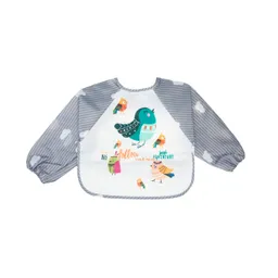 Babero Manga Larga 0-6m Gris