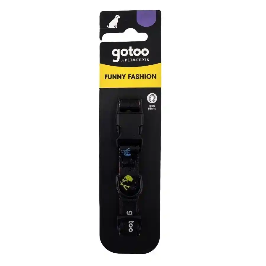 Collar Con Diseño De Calaveras Para Perros Talla S