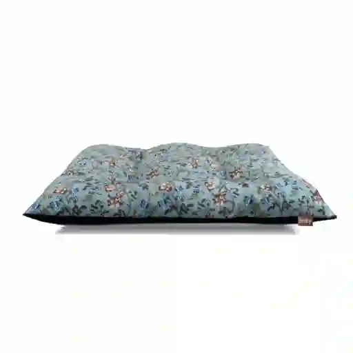 Leeby Cojín Acolchado Turquesa De Flores Para Perros Talla M