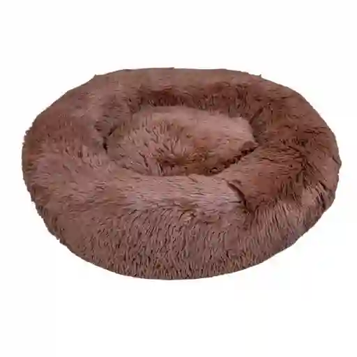 Leeby Cama Redonda Antiestrés Marrón Para Perros Talla L