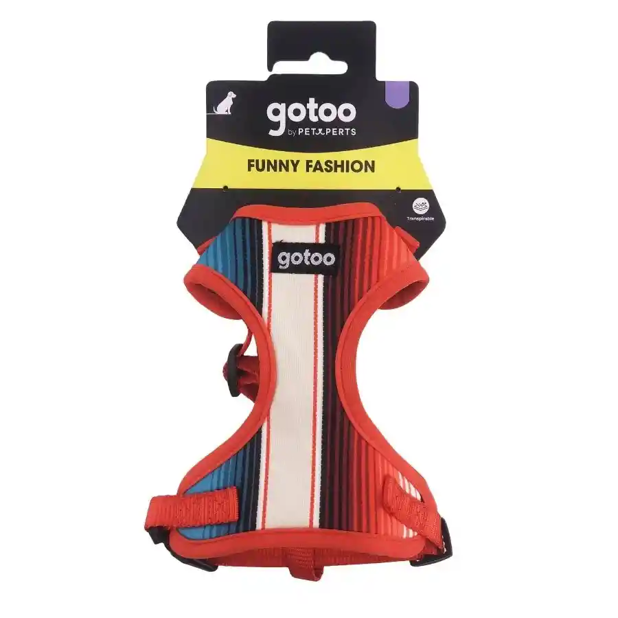 Arnés Ajustable De Rayas Multicolor Para Perros Talla L